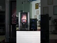 Máquina de café com leite fresco