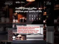 Máquina automática de venda automática de café conveniente e rápida 700mm* 420mm*450mm Menos de 1 minuto de tempo de preparação