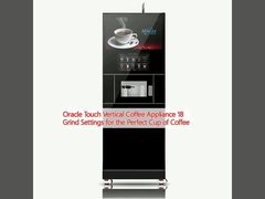 Aplicativo de café vertical Oracle Touch 18 Configurações de moagem para a xícara perfeita de café