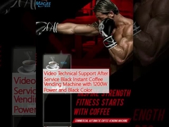 Video suporte técnico após o serviço Máquina de venda automática de café instantâneo preto com 1200W de potência e cor preta