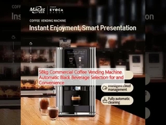 Máquina de venda automática de café de 58 kg Seleção automática de bebidas pretas para conveniência