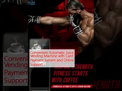 Máquina automática de venda de suco com sistema de pagamento por cartão e suporte online
