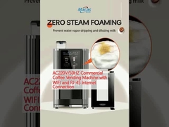 Máquina vendedora de café comercial AC220V/50HZ com conexão Wi-Fi e RJ-45
