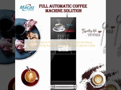 Máquina de café em pé de alto desempenho Macas Commercial totalmente automática Armário fresco máquina de café