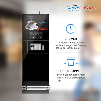 220VAC Máquina de café em pé de folha de metal máquina de café de autoatendimento comercial 220VAC