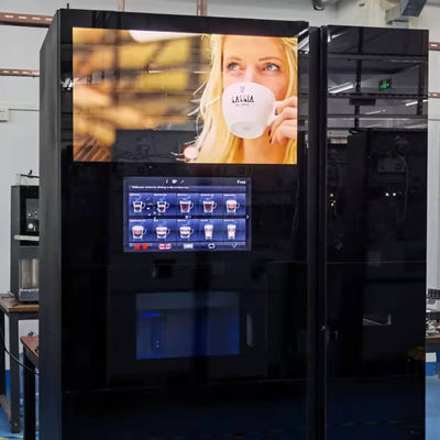 comprar 220VAC Máquina automática de venda de chá e café com máquina de fazer gelo fabricação em linha