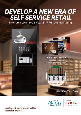 comprar Commercial Espresso Vending Machine 220VAC 2800W with 15.6 Inch Touch Screen fabricação em linha