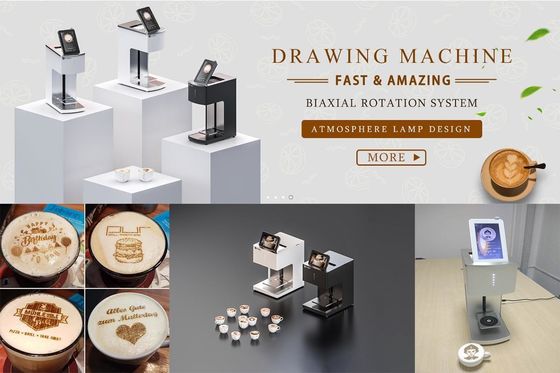 Máquina de impressão de arte de café de bolo de cor única 15W Potência