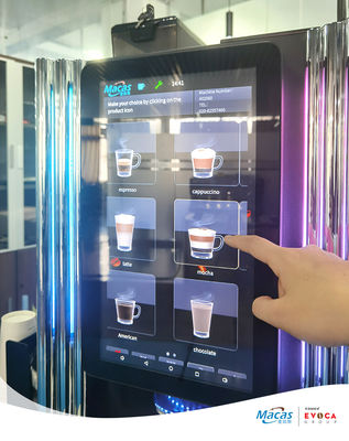 15Máquina de venda de café comercial de tela sensível ao toque de 0,6 polegadas com distribuição automática