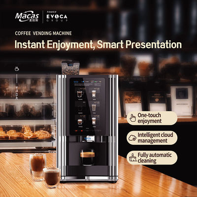 Máquina de venda automática de café de 58 kg Seleção automática de bebidas pretas para conveniência