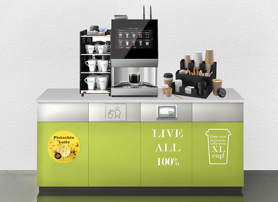 comprar Simplifique seu serviço de bebidas com nossa máquina de venda de café de feijão a xícara para estabelecimentos ocupados fabricação em linha