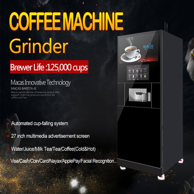 Bom preço. Fornecer publicidade tela de piso máquina de café de pé máquinas de venda de grãos de café CE on-line