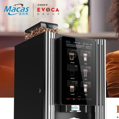 Bom preço. Máquina de venda de café comercial de 220V/50-60Hz com ecrã táctil on-line