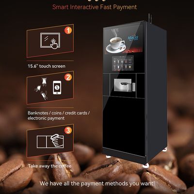 Bom preço. Máquina de venda de café MACAS Máquina de venda de café com tela de publicidade de 27 polegadas on-line
