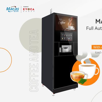 Bom preço. Máquina de venda de café 220VAC 300 xícaras Máquina de venda de grãos de café on-line