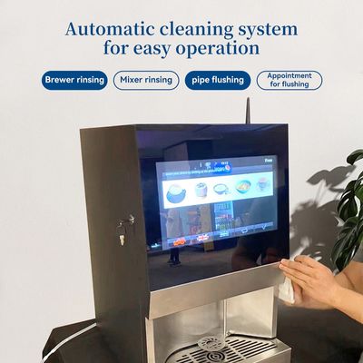 Máquina de distribuição de café de aço inoxidável com função de auto-limpeza