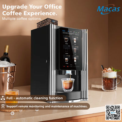 Máquina de Venda Automática de Café Grão a Chávena com Moedor Integrado, Bomba de Engrenagem com Pressão Máxima de 20 bar e Sistema Operacional ANDROID